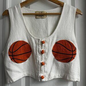 Fashion Brand Company Basketball Boobs Crop Tank, Medium/Large